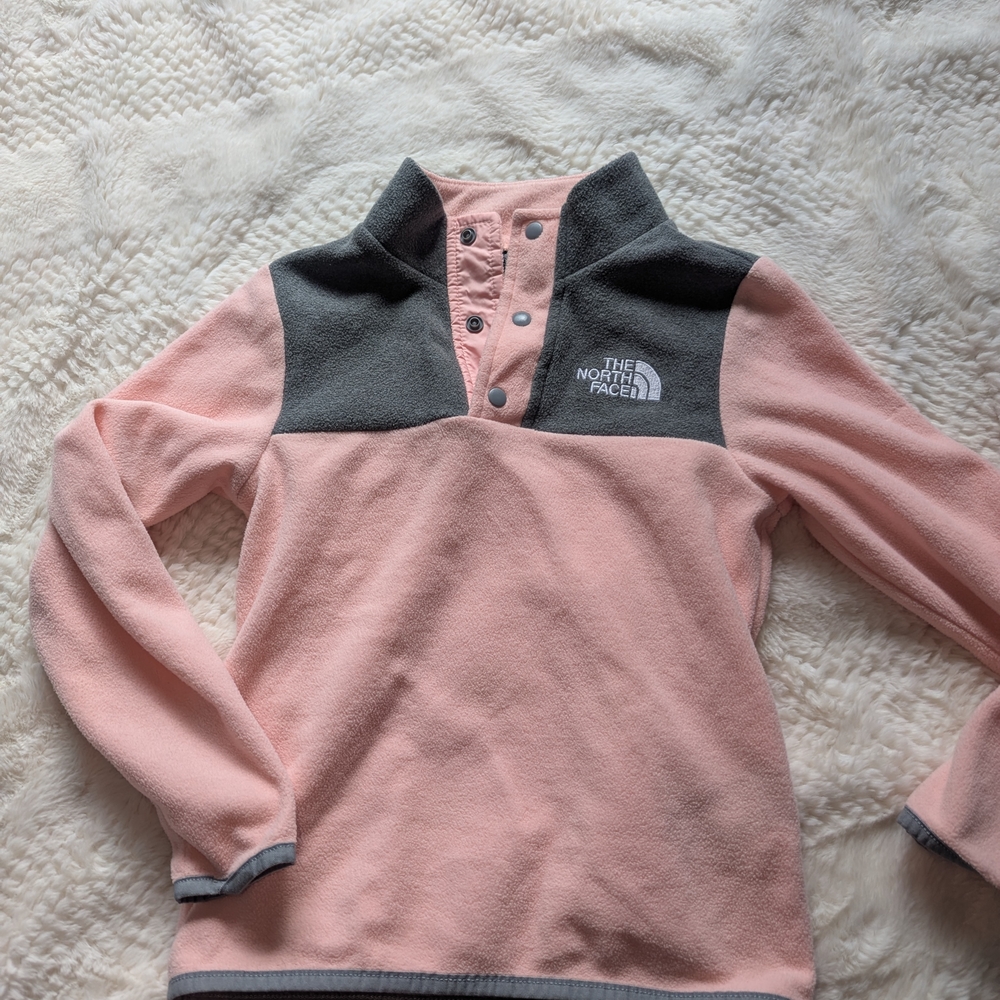 The North Face Pink and Gray Fleece Jacket